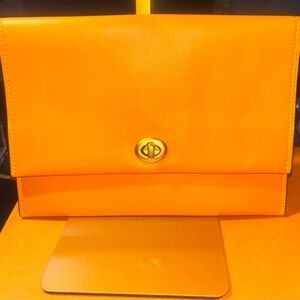 Pre owned Coach Vibrant Orange Clutch